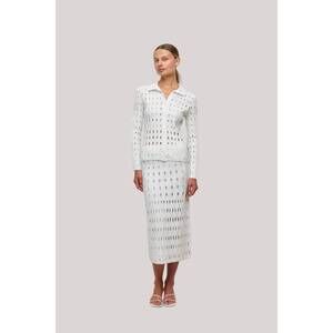 NEW SIMKHAI ellsworth knit cardigan in ivory